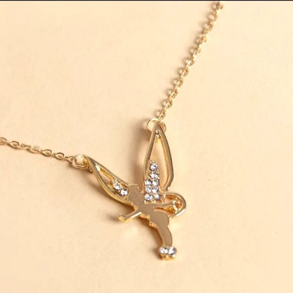 Trendy cartoon rose gold plated angel pendant necklace - Picture 1 of 11